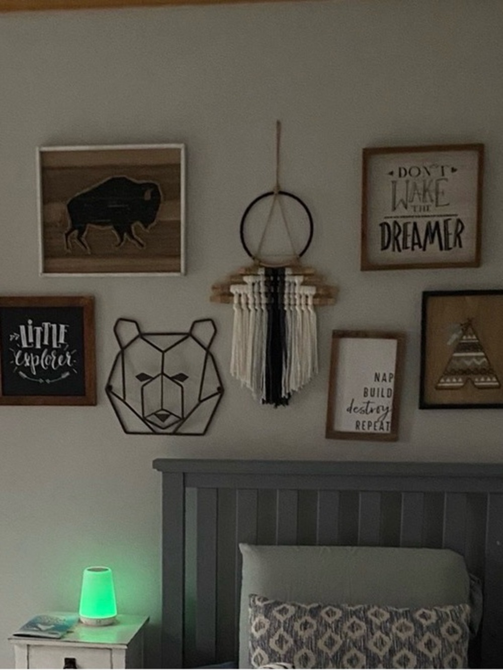 Outdoor themed wall art for little boys room!